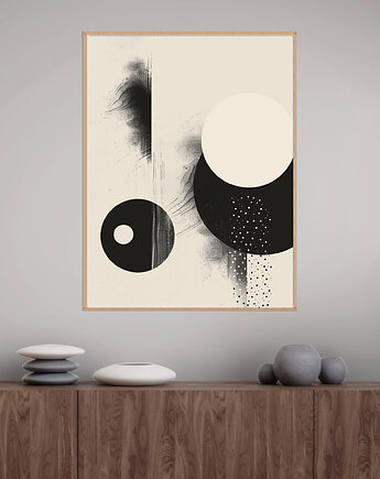 Geometria natury - Plakat, druk - Minimalizm, Boho, Loft #127, Black Sapphire Art