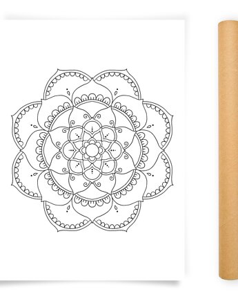 Plakat do Kolorowania Mandala 50x70cm, Anna Grunduls Design