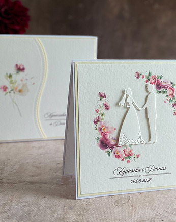 Kartka  ślubna z pudełkiem i kopertą, WP 34A, Anna Art and Crafts