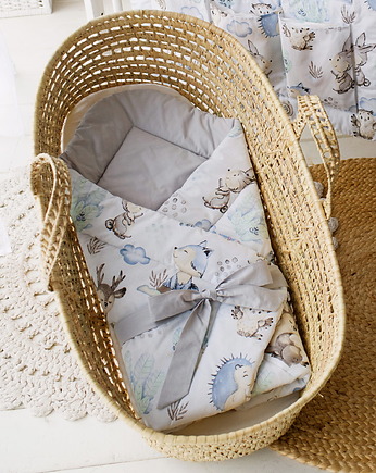 Rożek Niemowlęcy Dwustronny Otulacz Bawełna 80x80 cm BLISS od BabyU, Sleepdo