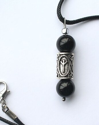 Ochronny - Czarny turmalin i runa Algiz, KEIT