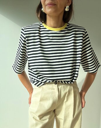 Tshirt Art paski poduchy yellow, Patchouli