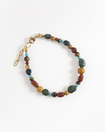 Boho bransoletka z kamieni naturalnych, ech studio