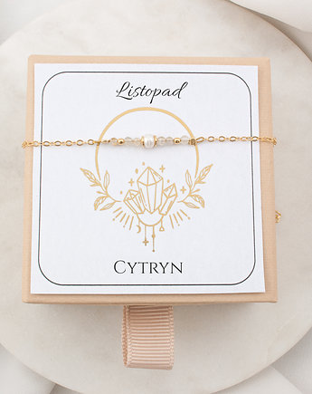Listopad - Bransoletka urodzeniowa z Cytrynem, Flurry 
