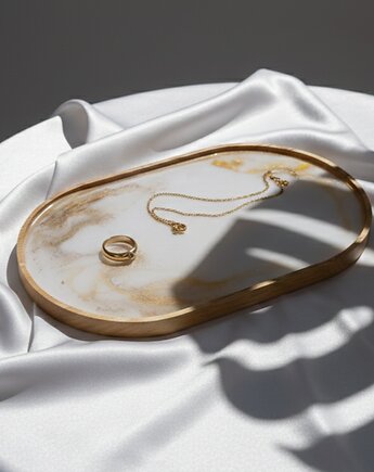 Owalna taca z żywicy epoksydowej, FantasticJewelry