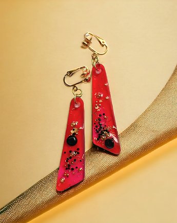 UNIKATOWE klipsy z żywicy : kolekcja PICASSO : L
