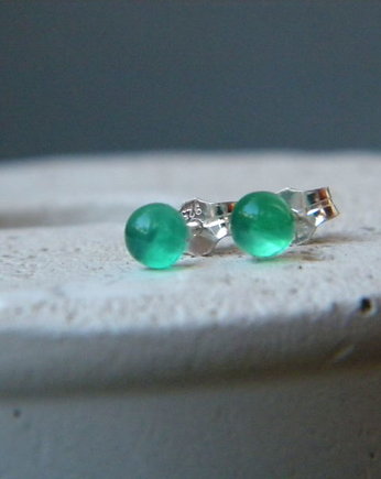 4mm  Zielony onyks - agat - sztyfty, Beata Trotter