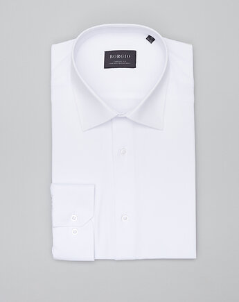 Koszula męska francavilla 00462 biały classic fit, BORGIO