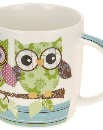 Kubek porcelanowy z sowami niebieski, MIA home