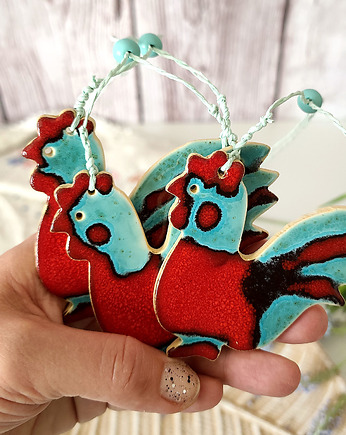 Duży ceramiczny kogut, 10FingersArt
