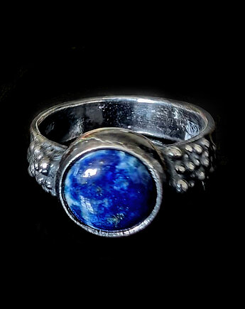 Pierścionek lapis w deszczu srebra, Pracownia Neores