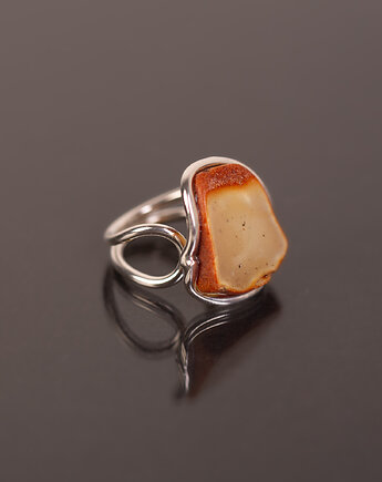 Pierścionek z bursztynem bałtyckim regulowany, Andorii by Baco