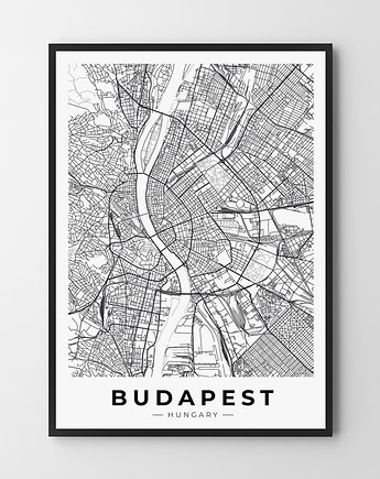 Plakat Budapeszt - mapa, HOG STUDIO