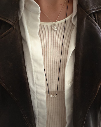 Naszyjnik 2 perły, Vander jewelry