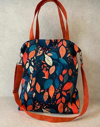 Torba na ramię XXL - print jesień, PRACOWNIA 166