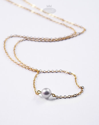 DIAMONDS&PEARLS - złocony wisiorek na łańcuszku, COCONUT