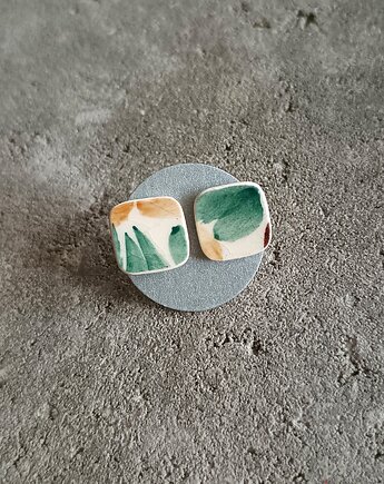 Kolczyki ceramiczne Włocławek, biżuteria z talerzy