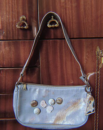 Skórzana torebka Magia Vintage, Szary Piknik