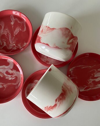 Czarka 250ml z podstawkiem do wyboru- porcelana, PRACOWNIA CERAMIKI RD