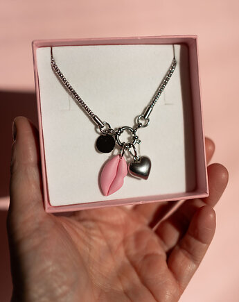 Naszyjnik modern z 2 zawieszkami