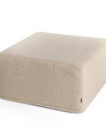 Duża kwadratowa beżowa pufa Cozy 60x30, Poduszkowcy