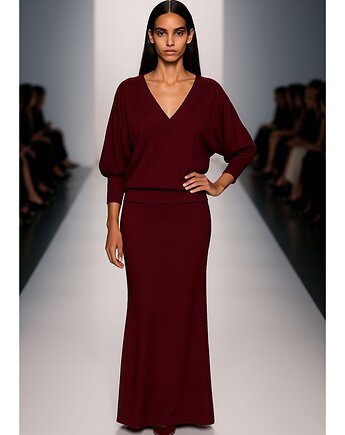 Sukienka burgund YY300002, YULIYA BABICH