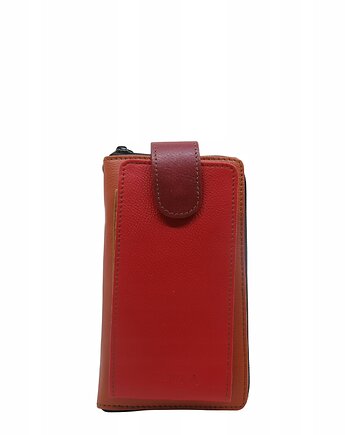 Torebka na telefon portfel 2w1 skórzany dwa paski pojemny zero waste OLIVKA, Olivka Warsaw