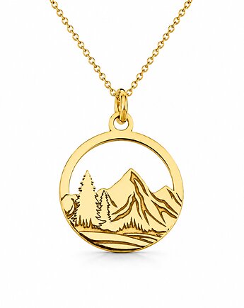 Naszyjnik z górami- srebro, złoto, różowe złoto, ISSI Jewelry