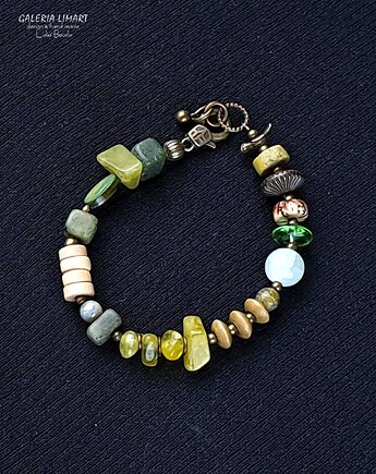 Elegancka unikatowa bransoletka mix specjalnie dobranych minerałów #1 PREZENT, Galeria Limart