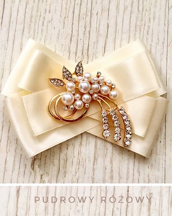 Brosza  Wedding Collection z Perłami, Pudrowy Różowy