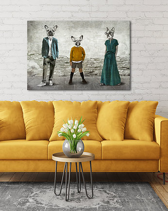 Obraz na płótnie - BULDOGI  120x80cm, LUdesign gallery