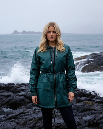 Kurtka Parka Raindrops GREEN, Sweet Rain