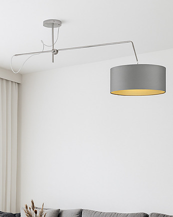 Skandynawska lampa sufitowa na wysięgniku ruchomym RIO GOLD, LYSNE