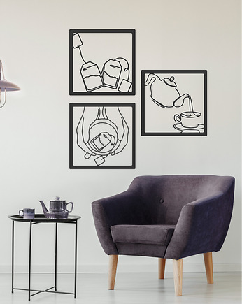 Metalowy obrazy Herbata (Zestaw), Vavum Furniture