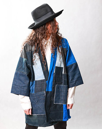 Płaszcz kimono patchwork, DROPS