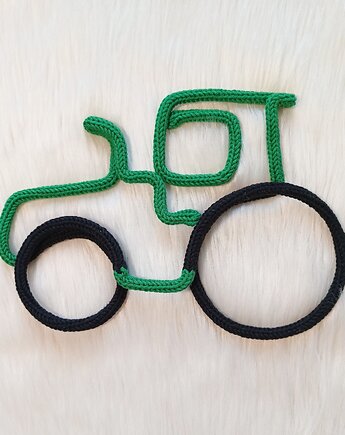 Traktor - ozdoba z włóczki do pokoju dziecka, Włóczkopis