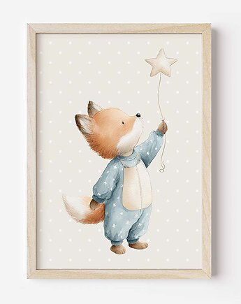 Plakat Na Ścianę Dla Dzieci Lisek nr. 17, Dekoracjan