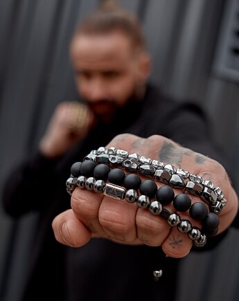 Set 4 męskich bransoletek sukces i waleczność, Kulka Bransoletki