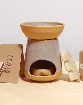 Zestaw kominek słone fale + wosk zapachowy + świeczki, Koło i Piec