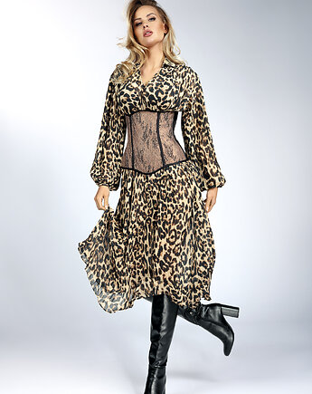 Gorset Lena czarno - miedziany, Atelier LBE