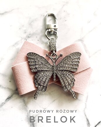 Modowy Brelok / Breloczek do kluczy, torebki czy plecaka New, Pudrowy Różowy