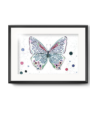 Motyl deco, 21x30 cm, A4, JUST ILUST Justyna Małczak