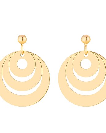 Złote kolczyki potrójne koła, SOTHO