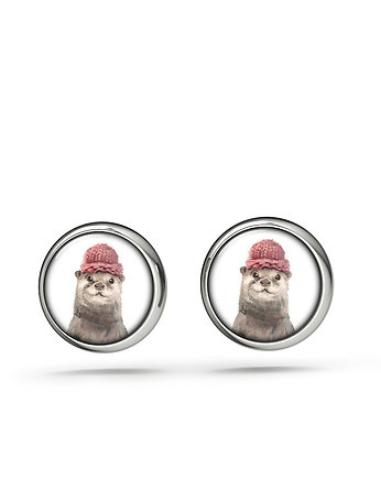 Kolczyki sztyfty - Wydra - mini, yenoo