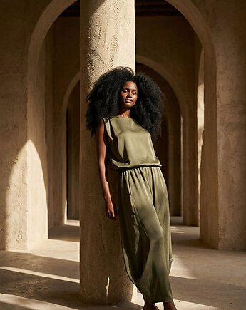 Komplet set Carmauii oliwka jedwab, OTTAVIANO Dominika Mlynczak