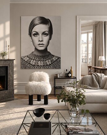 Twiggy  - obraz na płótnie lub plakat, Dekoracje PATKA Patrycja Kita