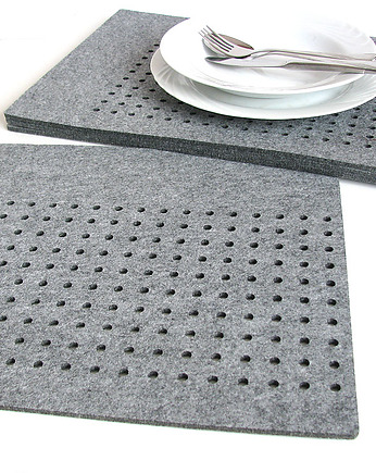 podkładki w kropki 40x30 poziom 4szt szare, home variety