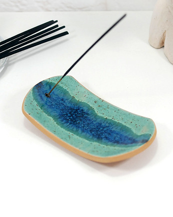 Ceramiczna podstawka na kadzidełko - rzeka, 10FingersArt