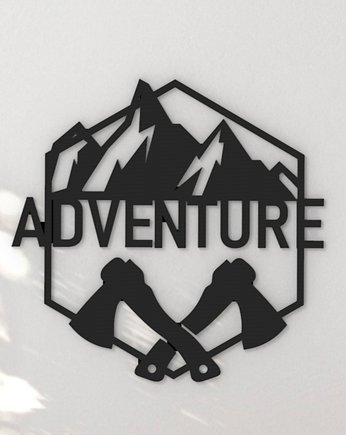 Adventure znak - artystyczna dekoracja ścienna dla miłośników lasu, Printerior