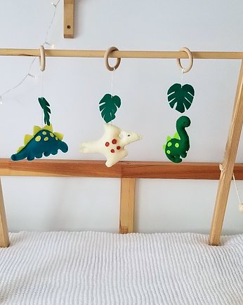 Baby gym stojak edukacyjny +3x zawieszki dinozaury, Marmys Felt Studio